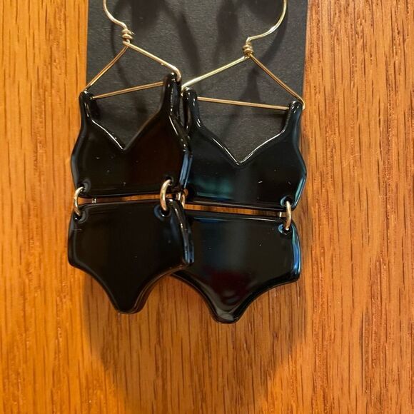 Handmade Two Piece Swimsuit Earrings - Picture 7 of 9